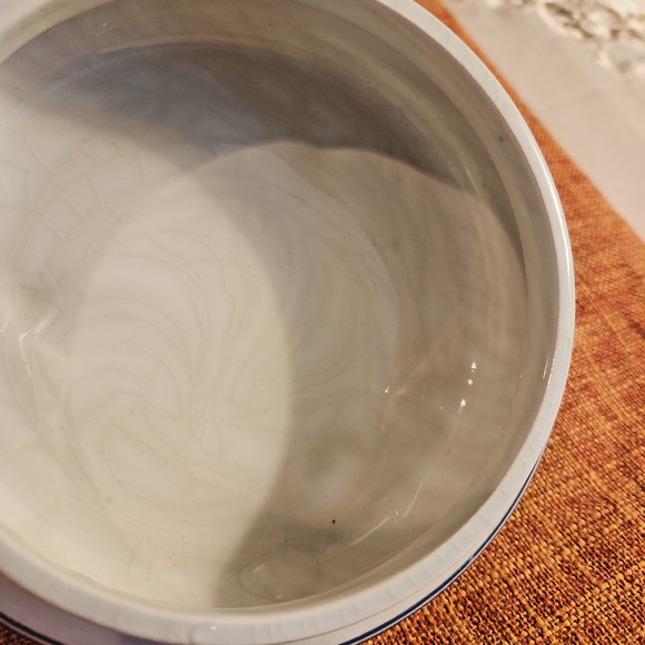 Two Gist-Brocades Delft Blue LIdded Trinket Bowls Hand-Painted 5.5" Floral Bird - Picture 11 of 12